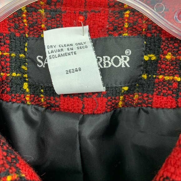 Zipper Front Plaid Tweed Blazer by Sag Harbor - Picture 13 of 15